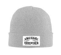 Fashion Sleep Cap This is What an Awesome Godfather Looks Like Beanie for Men Universal Knit Winter Cap for Women Yoga Adults