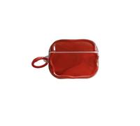 Fashion Slim Fit Gradient Red Pattern Accessories Cover Headphone Case for AirPods Pro 2nd Generation 2022 with Keychain
