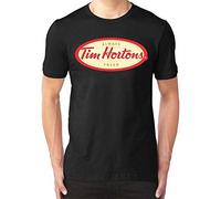 Fashion Slim Fit Tees Tim Horton Black Men T Shirt Men's Tee