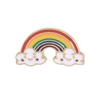 Fashion Smile Sun Moon Cloud Rainbow Enamel Pins Cartoon Smiley Face Weather Brooches For Backpack Denim Jackets Lapel Pin Badge Pins