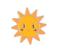 Fashion Smile Sun Moon Cloud Rainbow Enamel Pins Cartoon Smiley Face Weather Brooches For Backpack Pin Badge Pins