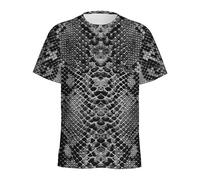 Fashion Snake Skin Pattern 3D Printed T-Shirt Men Animal Skins Graphic Round Neck Tee Shirt Street Short Sleeves T Shirts Tops