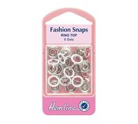 Fashion Snaps Ring Top 6 Sets 11mm White