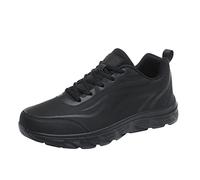 Fashion Sneakers for Men - Business Rib Runner Sneaker Breathable Lightweight Trainer Comfortable Running Sneakers Beach Shoes Barefoot Unisex Wide Barefoot Shoes UK Size Sneakers Black