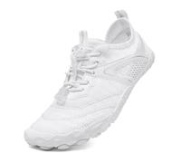 Fashion Sneakers for Men Business Rib Runner Sportschuhe Lightweight and Breathable Arch Support Road Running Athletic Mens Trainers Non-Slip Unisex Wide Barefoot Shoes A Must-Have Fashionistas White