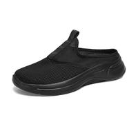 Fashion Sneakers for Men Men's Air Mesh Slip On Walking Shoe Trail Running Minimalist Trainers Water Shoes Non-Slip Unisex Wide Barefoot Tennis Sports Training Black