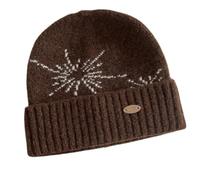 Fashion Snowflake Knitted Hat Acrylic Fiber Pullover with Jacquards Design for Outdoor Activity Adult Winter Headwear Snowflake Pattern Stretchy