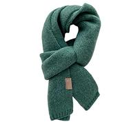 Fashion Solid Warm Cashmere Scarf for Women Winter Design Knitted Neckercheif Thick Woolen Yarn Shawl Neck Wrap