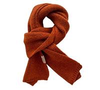 Fashion Solid Warm Cashmere Scarf for Women Winter Design Knitted Neckercheif Thick Woolen Yarn Shawl Neck Wrap