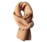 Fashion Solid Warm Cashmere Scarf for Women Winter Design Knitted Neckercheif Thick Woolen Yarn Shawl Neck Wrap