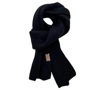 Fashion Solid Warm Cashmere Scarf for Women Winter Design Knitted Neckercheif Thick Woolen Yarn Shawl Neck Wrap