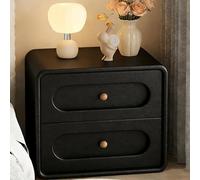 Fashion Solid Wood Nightstand,Modern Bedside Table with 2 Drawers,Decorative Cabinet with Spherical handlesfor Bedroom,Dormitory and Small Space