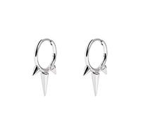 Fashion Spike Sterling Silver Hoop Earrings for Women Girls Men Hypoallergenic Minimalist Huggie Small Sleeper Hoops Cartilage Cuff Helix Stud Wrap Personalized Punk Jewelry, Sterling Silver, Gold,