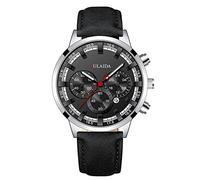 Fashion Sport Men's Stainless Case Belt Quartz Analog Wrist Watch Five Senses Watch (A, One Size)