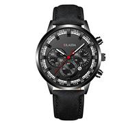 Fashion Sport Men's Stainless Case Belt Quartz Analog Wrist Watch Five Senses Watch (C, One Size)