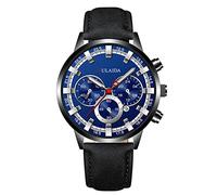 Fashion Sport Men's Stainless Case Belt Quartz Analog Wrist Watch Five Senses Watch (F, One Size)