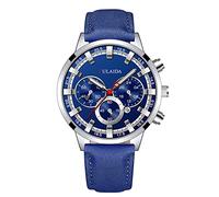 Fashion Sport Men's Stainless Case Belt Quartz Analog Wrist Watch Five Senses Watch (I, One Size)