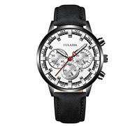 Fashion Sport Men's Stainless Case Belt Quartz Analog Wrist Watch Large Display Watch (B, One Size)