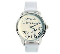Fashion Sport Men's Stainless Case Belt Quartz Analog Wrist Watch Talking Watch for Women (B, One Size)