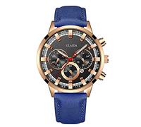 Fashion Sport Men's Stainless Case Belt Quartz Analog Wrist Watch Talking Watches for Women (H, One Size)