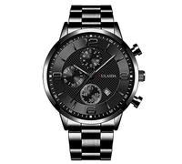 Fashion Sport Men's Stainless Case Quartz Analog Wrist Watch Talking Watch for Women (F, One Size)