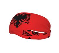 Fashion sports decorative sweatband FUUNTL Albanian flag Picture Headbands for men and women