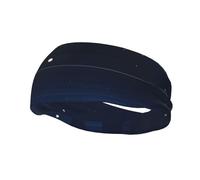 Fashion sports decorative sweatband FUUNTL Dark Blue Night View Picture Headbands for men and women