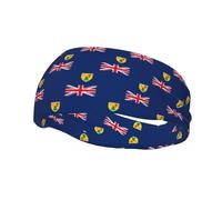 Fashion sports decorative sweatband FUUNTL Flag of the Turks and Caicos Islands Picture Headbands for men and women