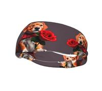 Fashion sports decorative sweatband FUUNTL Gentleman-like dog Picture Headbands for men and women