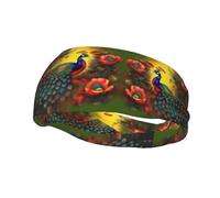 Fashion sports decorative sweatband FUUNTL Peacock flowers Picture Headbands for men and women