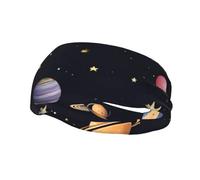 Fashion sports decorative sweatband FUUNTL Saturn Jupiter Earth Picture Headbands for men and women