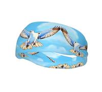 Fashion sports decorative sweatband FUUNTL Seagulls in flight Picture Headbands for men and women