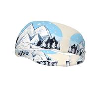 Fashion sports decorative sweatband FUUNTL Snow-capped mountains Picture Headbands for men and women
