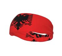 Fashion sports decorative sweatband YYHHAOFA Albanian flag Printed Headbands for men and women