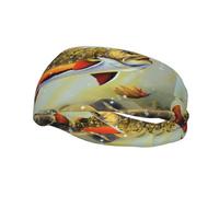 Fashion sports decorative sweatband YYHHAOFA Brook Trout Fly Fishing Printed Headbands for men and women