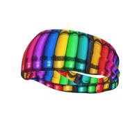 Fashion sports decorative sweatband YYHHAOFA colored crayons Printed Headbands for men and women