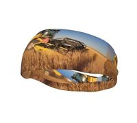 Fashion sports decorative sweatband YYHHAOFA Farm Tractor Harvest Printed Headbands for men and women