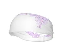 Fashion sports decorative sweatband YYHHAOFA Framing Lilac Flowers in Blossom Printed Headbands for men and women