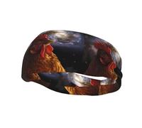 Fashion sports decorative sweatband YYHHAOFA Galaxy Chicken Printed Headbands for men and women