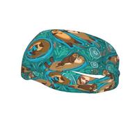 Fashion sports decorative sweatband YYHHAOFA Otters in Love Printed Headbands for men and women