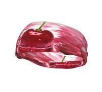Fashion sports decorative sweatband YYHHAOFA Red Cherries Printed Headbands for men and women