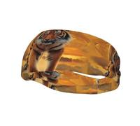 Fashion sports decorative sweatband YYHHAOFA Rising Sun Tiger Printed Headbands for men and women