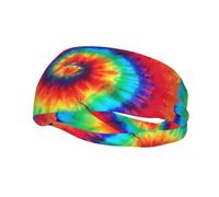 Fashion sports decorative sweatband YYHHAOFA Tie Dye Hippies Printed Headbands for men and women