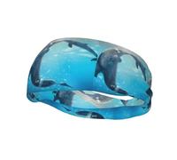 Fashion sports decorative sweatband YYHHAOFA winter the dolphin Printed Headbands for men and women
