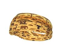 Fashion sports decorative sweatband YYHWHJDE African grassland animals Pattern Headbands for men and women