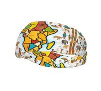 Fashion sports decorative sweatband YYHWHJDE African Map Ethnic Pattern Pattern Headbands for men and women