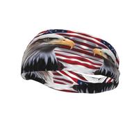 Fashion sports decorative sweatband YYHWHJDE American Bald Eagle Pattern Headbands for men and women