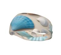 Fashion sports decorative sweatband YYHWHJDE Beach Theme Seashells Pattern Headbands for men and women