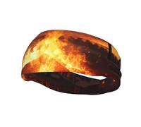 Fashion sports decorative sweatband YYHWHJDE Beautiful bonfire Pattern Headbands for men and women