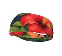 Fashion sports decorative sweatband YYHWHJDE Beautiful hibiscus flowers Pattern Headbands for men and women
